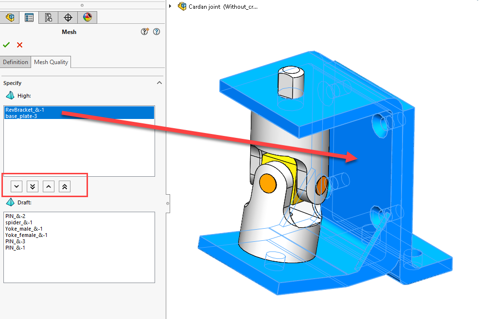 Guia Qualidade de malha do SOLIDWORKS Simulation 2020