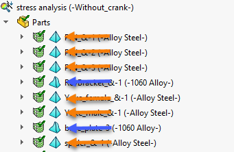 Malha mista do SOLIDWORKS Simulation 2020