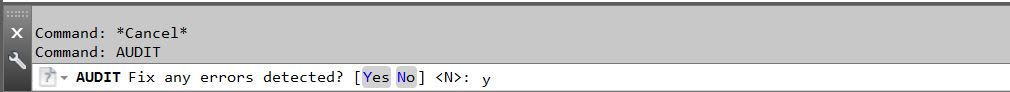 Comando de auditoria AutoCAD