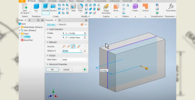 Comando Extrude | Inventor Fundamentos – Aula 18