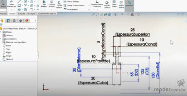 SolidWorks 2016 Parametrização e Tabelas de Projeto – Aula 4 – Youtube RENDER