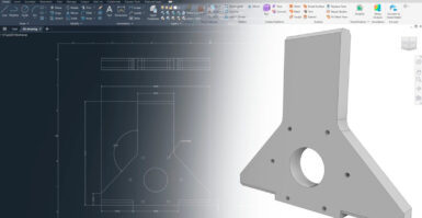 2D para 3D usando uma sobreposição DWG no Inventor